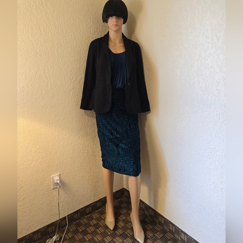 Geometric Blue Skirt